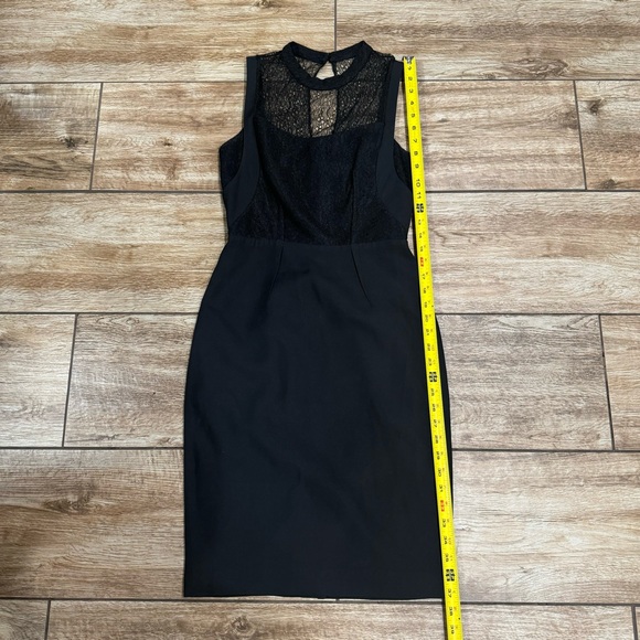 Reiss Casablanca Black Mini Cocktail Lace Dress Size 4 Sheath Dress - Picture 11 of 16